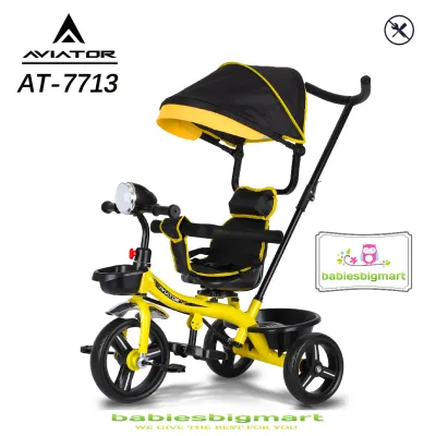 Sepeda Anak Roda 3 Tiga Tricycle Aviator AT 7713 Musik Kursi putar