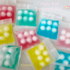 DJRGS Round Ball Crispy Handmade Ball Handmade Wax Coating Fidget Squeeze Bag Boys Girls Crunch Sound Sensory Dumpling Squishy Kids Adults