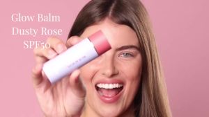 Naked Sundays SPF 50 Glow Balm Multi-Tasking Blush Stick Dusty Rose Multi-Tasking for Cheeks Lips & Eyes Broad Spectrum Sunscreen Zinc Oxide 8g