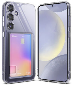 RINGKE® FUSION CARD Wallet Samsung Galaxy S24+/ S24 Transparent Hard Back with Built-in Slim Card Holder Case