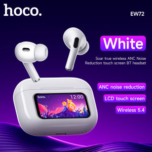 100% Original HOCO EW72 TWS True Wireless ANC Noise Reduction Earphone Bluetooth5.4  LED Intelligent Touch Screen Bluetooth Headset With Mic Support Sliding Tuning/16 Languages For All Smartphones
