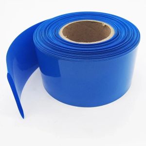 Blue/1KG PVC Insulated Heat Shrinkable Tube Width 100mm-600mm for Lithium Battery Package Plastic Shrink Film Insulating Sleeve