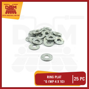 Ring Plat "6 WP 4 X 10 Harga Per Pak isi 25 (PSP) Reng Plate Pelat Washer Kunci 6 Diameter 4mm