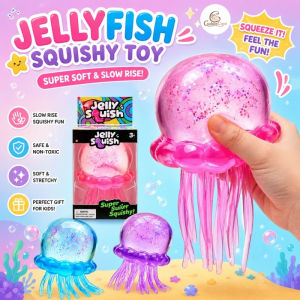 CuddleCove Creative Squishy Toy Slow Rebound Stress-Relief Sensory Fidget Jellyfish Toy Kids Birthday Gift