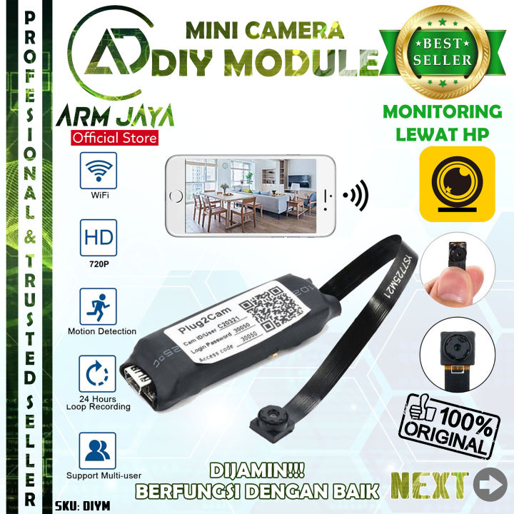 IP Camera DIY Module WiFi HD 1080P Remote Network Kamera Control Jarak ...