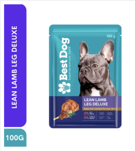 SP BestDog Pouch LEAN LAMB LEG DELUXE Adult Puppy Wet Food 100g (1 pouch)