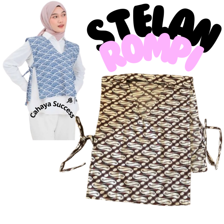 Vest Batik Wanita Rompi Batik Atasan Wanita Outer Batik Modern Vest Batik New Katun
