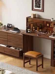 Solid Wood Dressing Table Bedroom Simple Modern Makeup Table Storage Cabinet Integrated Dressing Table