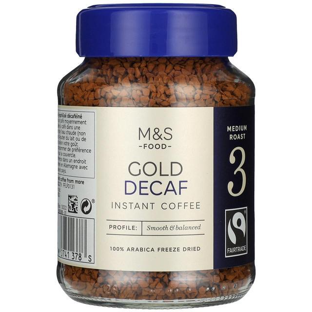 Marks & Spencer Gold DECAF Instant Coffee (UK Imported) มาร์ค แอนด์