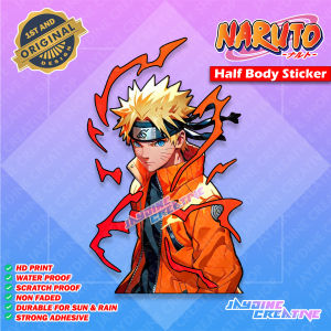 Naruto Shippuden Uzumaki Naruto Half Body Sticker Indoor Outdoor Vinyl Sticker Waterproof & Non-Faded