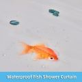 Goldfish Clear Shower Curtain, 78" W x 72" L Waterproof Lightweight Fish Shower Curtain Liner, PEVA Long Bath Fashion Shower Curtains with 12 Grommets Hooks for Bathtub Bath Bathroom. 