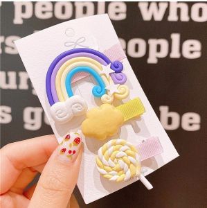 Jepit Rambut Anak Motif Rainbow