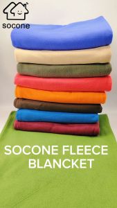 Socone Fleece Blanket Kumot Plain 150cmX200cm