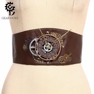 Halloween Steampunk lolita Trang sức nữ pu Đai nịt eo nữ thắt lưng da co giãn phong cách cung đình cổ điển