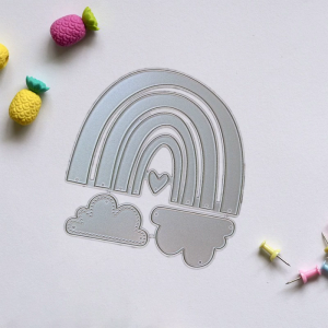 Carbon Steel Cutting Die Metal Rainbow Cloud Love Heart Die Cut Mold Template for DIY Making Scrapbooking Stencil Embossing Paper Make Supplies