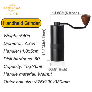 KANAZAWA Portable Manual Coffee Beans Grinder 304 Stainless Steel Hand Grinder for Birthday Advanced Gift