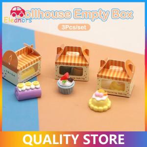 [Eleanor] 3 cái 1:12 búp bê thu nhỏ hộp tráng miệng hộp bánh mì nướng đóng gói đồ chơi trang trí nhà búp bê (chỉ hộp)