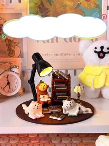 Cat Study Cute Healing Home Decoration / Zakka Warm Home Decor / Bedroom Office Desk Decor Ornaments / Student Graduation Gift Birthday Gift