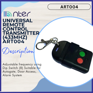 Universal Alarm Remote Control 433MHz Adjustable using DIP Switch Suit for Autogate Door Access Alarm ART004