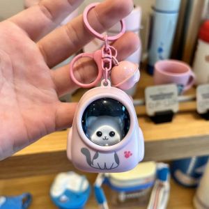 Cute Bear Bag Small Night Light Keychains Astronaut Keychain Kawaii Bags Hang Web Celebrity Atmosphere Light Key Chain