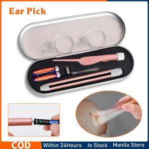 Ear Pick with Light Ear Wax Removal Tool Set with Light LED Ear Pick Ear Cleaning Tools Kit for Kids and Adults with Storage Box (Silver Grey)