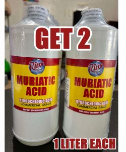 Rinx Power Muriatic Acid Multipurpose Cleaner 2-Pack 1L Each - Commercial Grade