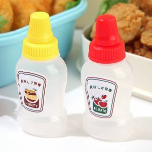 Keepwarm 4PCS 25ML Mini Tomato Ketchup Bottle Portable Sauce Salad Dressing Container *On Sale