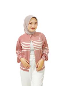 Atasan wanita longsleeve cardigan korea bordir horse myga