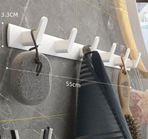 Home No.1 Space Aluminum No punching organizers wall mounted hooks Heavy Duty Wall Hook Door Hooks for KitchenBathroomToiletBalcony Save Space