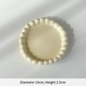 TURTLE Ceramic Dessert Plate/Korean Flat Dish Breakfast Plate/Home Cafe Tableware/Pinggan