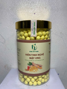 Hộp 500g viên tinh bột nghệ mật ong Trung Huy foods viên nghệ vàng mật ong củ nghệ vàng hỗ trợ người đau dạ dày