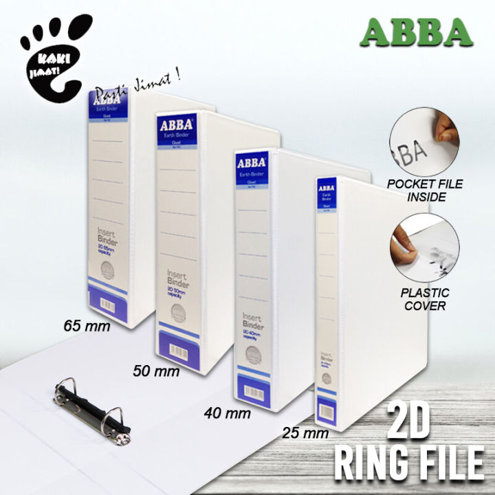 Fail Aba Box Abba 2D Ring File PVC A4 White 25 / 40 / 50 / 65mm Fail Puith File ...