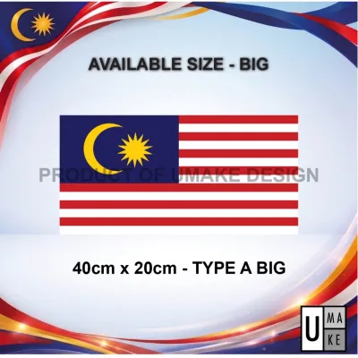 Removable Car Magnet/ Magnetic Car Malaysia Flag Stickwer/ Hiasan Merdeka Untuk Kereta/ Tag Merdeka Kereta