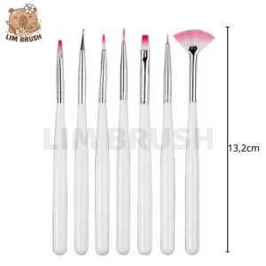 Bộ 7 Cọ Mini Đa Năng Cao Cấp – Vẽ Nail Vẽ Tranh Tô Màu Kẻ Nét Chi Tiết LIM BRUSH