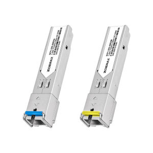 ZoeRax 1 Pair 1.25/2.5/10G Gigabit SFP Optical Module SC 10G Single-Mode Fiber Compatible with 1310nm/1550nm for 20KM MikroTik Cisco Ethernet Switches