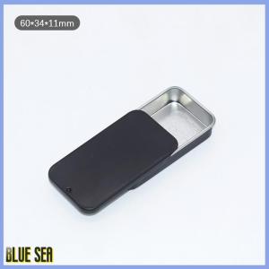 bluesea กล่องดีบุกขนาดเล็กกล่องดีบุกรูปทรงสี่เหลี่ยมผืนผ้ากล่องเก็บยาเม็ดแบบกดทำจากดีบุก