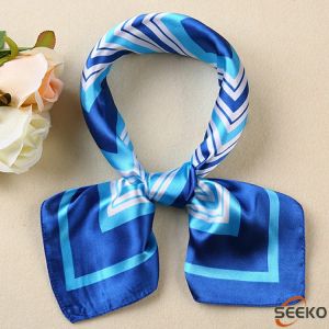 Seeko Retro printed scarf satin surface large square thickened absorbent and soft
