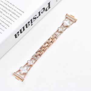Diamond Four-leaf Clover Metal Strap For Huawei Watch Fit 5 5 Pro Smart Watch Women Band Bracelet