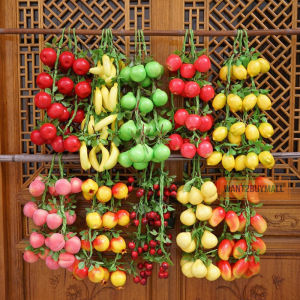 Artificial Simulation Food Vegetables Fake String Chili Pepper Fruit Photography Props Decoration Buah Hiasan Wall Art