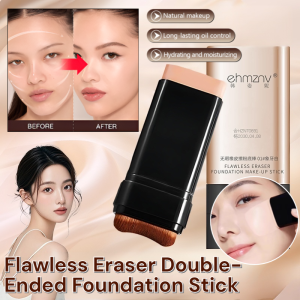 Long Lasting Concealer Foundation Stick With Brush Flawless Eraser Double-Ended Foundation Stick Hydrating Lightweight