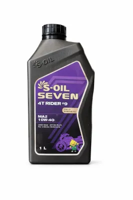 S-Oil 7 (#9 เกรดสูงสุด) 4T RAIDER MA2 SAE 10W40 ขวด1ลิตร น้ำมันเครื่องมอเตอร์ไซด์สังเคราะห์แท้ 100%