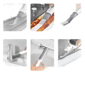 Cleaning Brush Practicality Flexible Crevice Brush Detachable Corrosion Resistance Fine Bristles