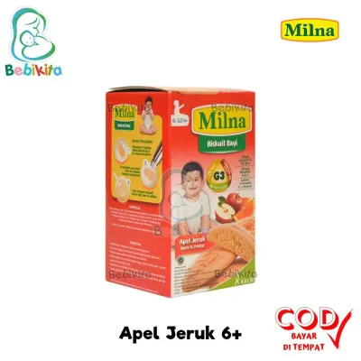 Bebikita MILNA Biskuit Bayi Makanan Pendamping ASI 6-12 Bulan Rasa Apel Jeruk 65gr