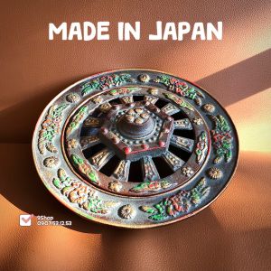 [Hàng Hiếm Japan Limited] 01 Chiếc Gạt Tàn Bằng Kim Loai Khắc Hoa Cúc Độc Đáo - Hàng Thủ Công Có Mộc Nghệ Nhân