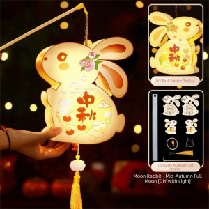 LIDIP  Cut Wood Butterfly Paper Light LED Glowing Handmade Glowing Flower Lamp Vintage Wooden Toy Ancient Style DIY Ancient Craft Kit Mid Autumn Festival