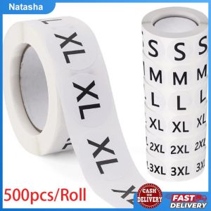 500Pcs/roll Clothes Size Label Sticker Apparel Shoe Hat Size Model Sticker Dress Shirt Trouser Store Size Tool Accessor
