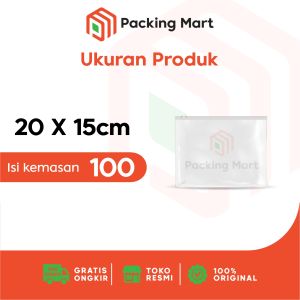 Plastik Zipper Lock 15x20 cm Ziplock 20x15 cm Travel Pouch  Clear & Frosted Multifungsi Potrait Landscape