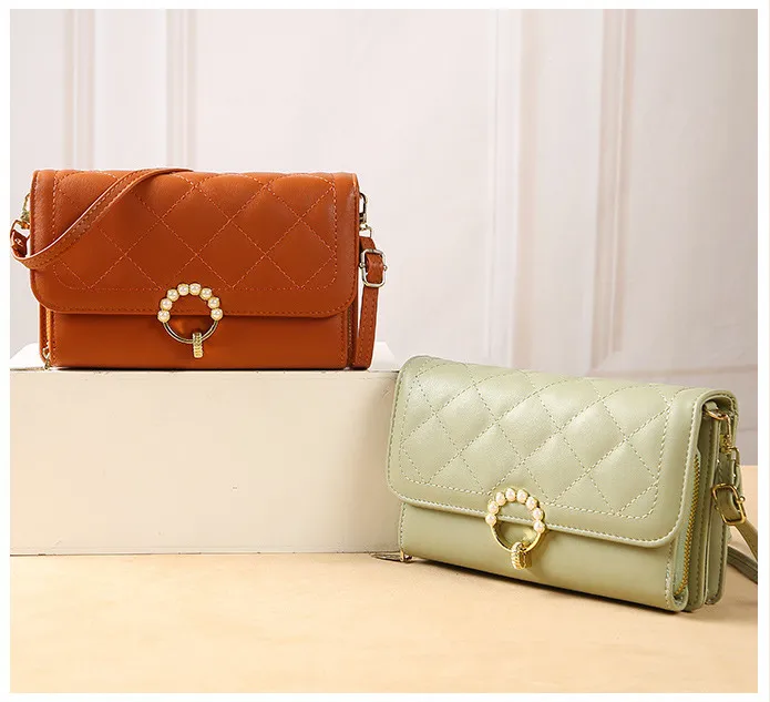 bag Korean leather Crossbody Bag Casual Versatile Single Shoulder Mobile  Phone Bag Commuter Bag Coin Wallet Single Shoulder Bag