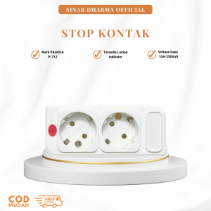 Stop Kontak Arde 2 Lubang PAGODA P-712