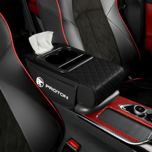 For Proton X50 Saga Persona X70 Iriz Exora X90 S70 Wira Waja Ertiga Preve Satria 3 In 1 Car Center Console Cushion Pad With Tissue Box Armrest Pad Elbow Support Pad Cup Holder Storage Bag